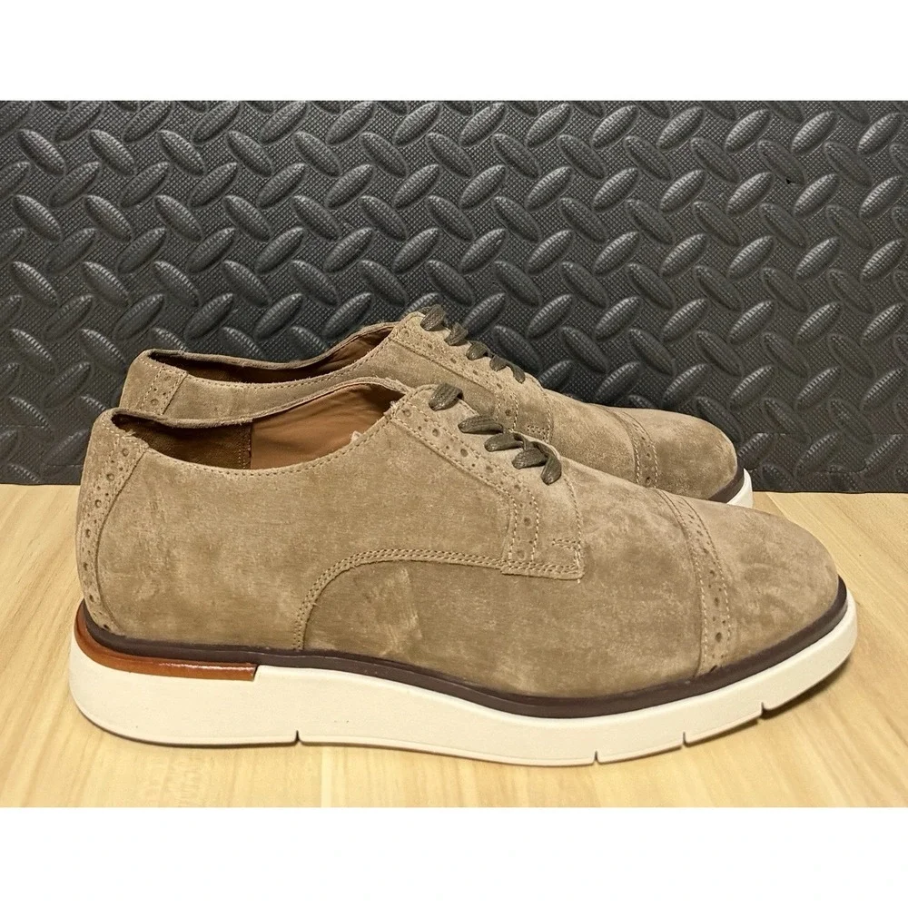 Allen Edmonds Caleb Hybrid Lace-Up Derby Tobacco Brown Suede Men Size 9 EEE Wide